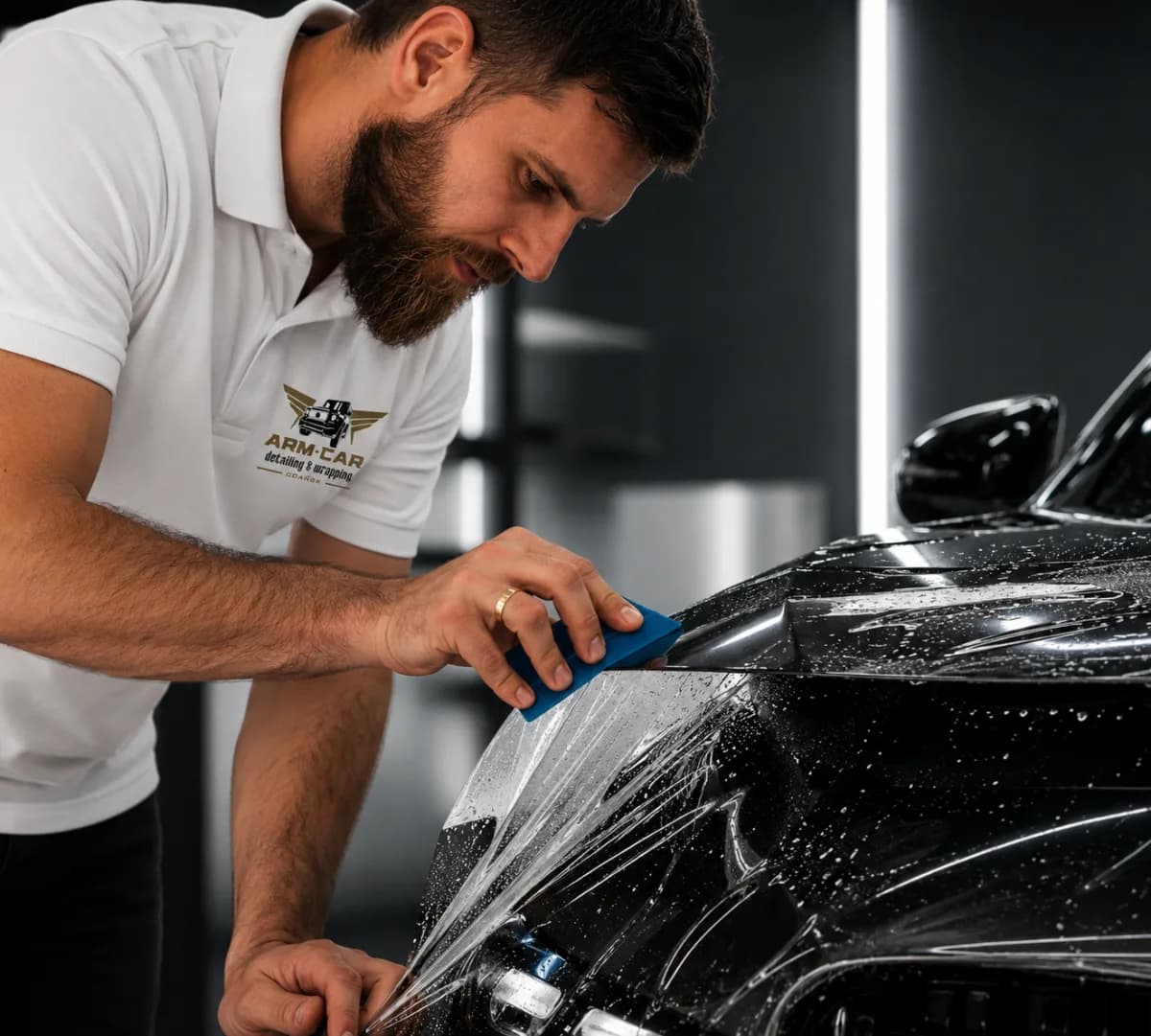 Aplikacja folii PPF na lakier auta — ARM CAR Auto Spa Gdańsk
