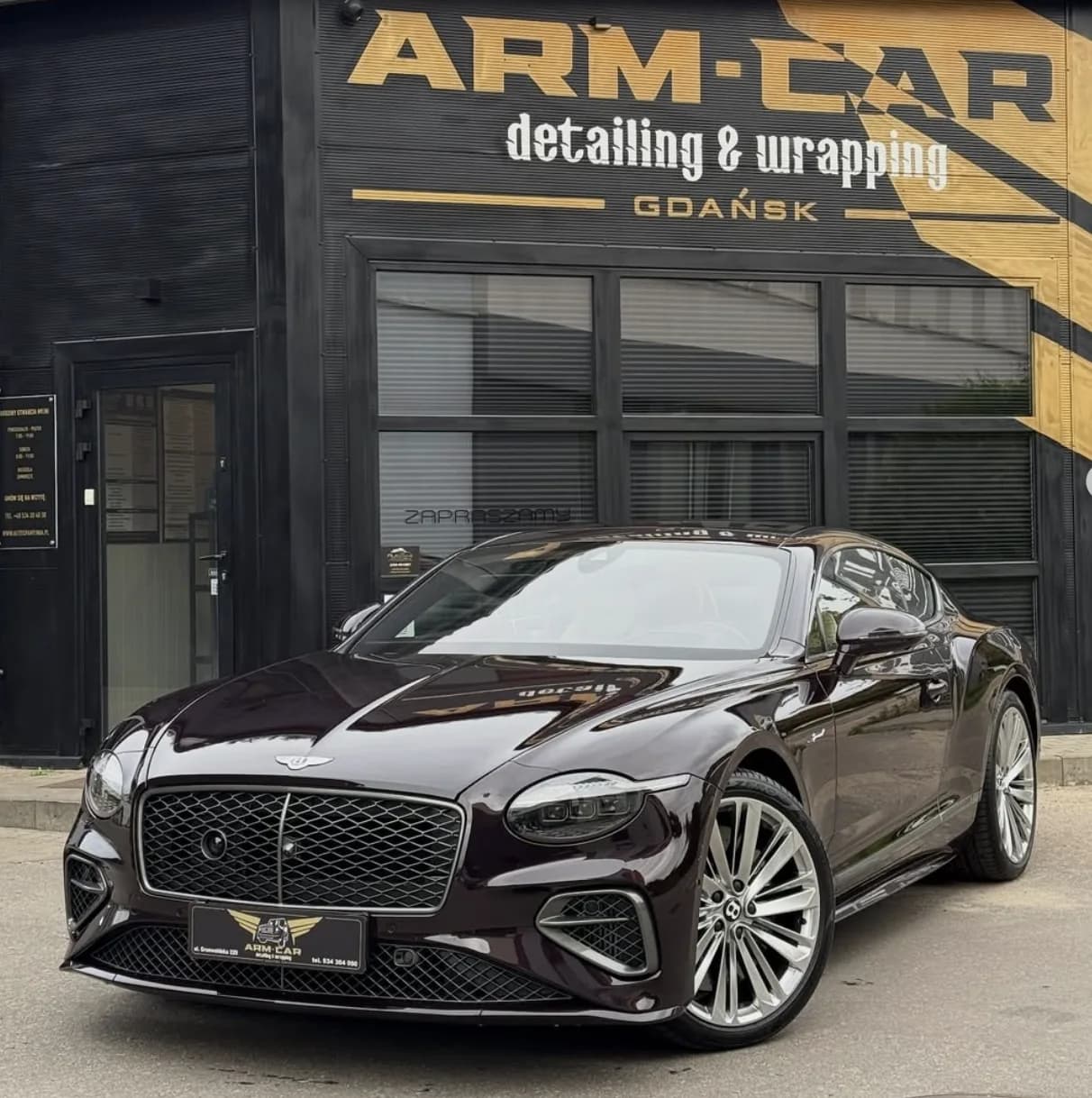 Bentley Continental GT zabezpieczony folią PPF — ARM CAR Auto Spa Gdańsk